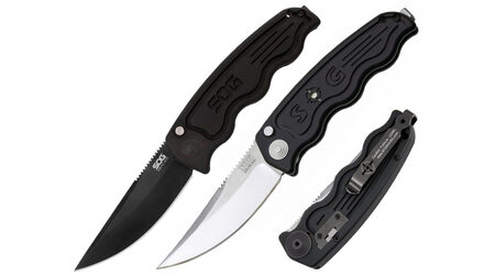 купите Нож автоматический SOG TAC Automatic Satin и Black TiNi / ST01 - ST02 в Казани