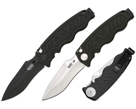 Купите полуавтоматический складной нож SOG Zoom Mini Satin и Black TiNi (ZM1001 - ZM1002) в Казани в нашем интернет-магазине