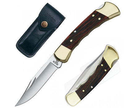 Купите складной нож Buck 110 Folding Hunter с выемками под пальцы 420HC 0110BRSFG в Казани в нашем интернет-магазине