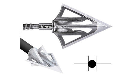 купите Наконечники охотничьи Carbon Express F-15 Fixed Dual Blade фиксированные, 100 и 125 гран, 6 лезвий (3 шт.) в Казани