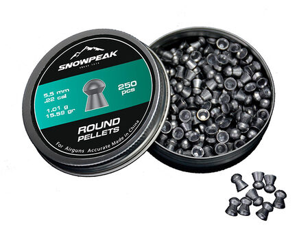 Купите cвинцовые пульки для пневматики SnowPeak Round калибр 5.5 мм в Казани в нашем магазине