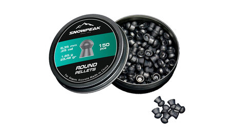купите Свинцовые пульки для пневматики SnowPeak Round калибр 6.35 мм в Казани