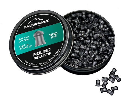 Купите cвинцовые пульки для пневматики SnowPeak Round Heavy калибр 4.5 мм в Казани в нашем магазине