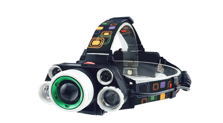 купите Светодиодный налобный фонарь UltraFire HL-8220-5 (Cree XML T6 + 4 XPE) 2300 люмен в Казани